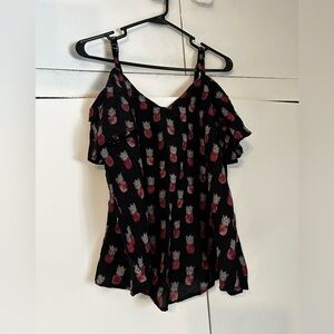 Torrid Cold Shoulder Pineapple Top